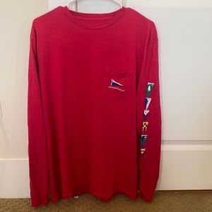 Red vineyard vine long sleeve t shirt